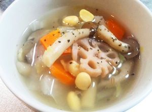 大豆入り野菜スープでデトックス-レシピのメイン写真