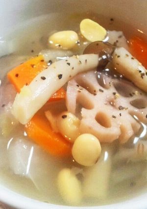 大豆入り野菜スープでデトックス-レシピのメイン写真