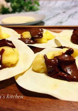 餃子の〆！？皮パリ！チョコカスタード焼-レシピのメイン写真