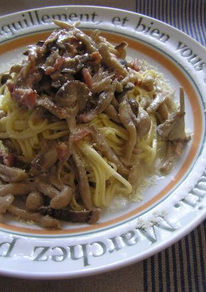 きのこブイヨン作り～きのこクリームパスタ-レシピのメイン写真