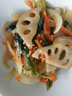 れんこんのゴマ油&酢炒め-レシピのメイン写真