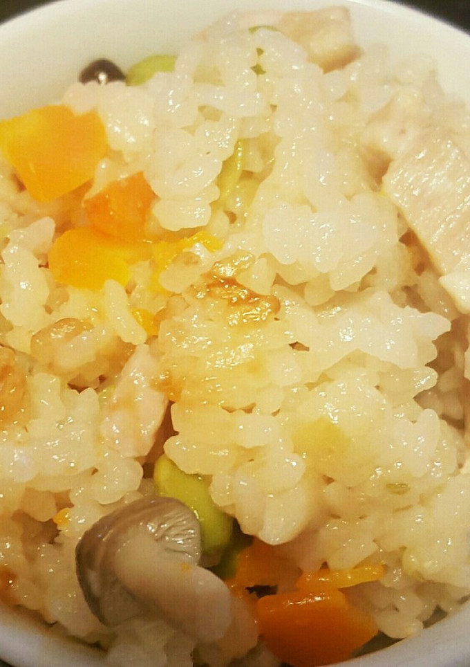 鶏とキノコの甘辛炊き込みご飯-レシピのメイン写真