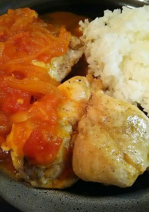 鶏むね肉トマトソース添え-レシピのメイン写真