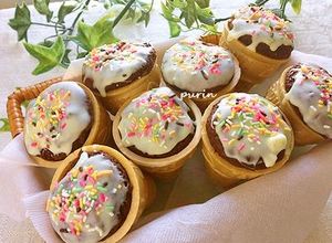 アイスクリームコーンカップケーキ-レシピのメイン写真