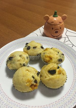 スプーン1本でできる!かぼちゃの蒸しパン-レシピのメイン写真