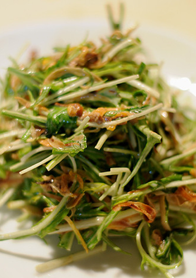 ゴボウの素揚げと水菜サラダ-レシピのメイン写真