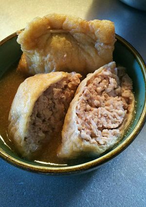 挽き肉とえのきの巾着煮-レシピのメイン写真