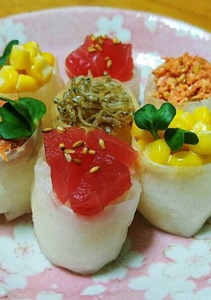 大根のひとくち軍艦巻き-レシピのメイン写真