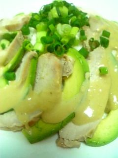 茹で鶏とアボガドのサラダ風-レシピのメイン写真