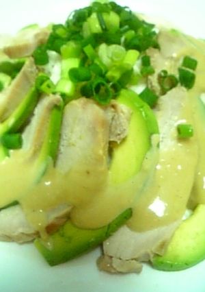 茹で鶏とアボガドのサラダ風-レシピのメイン写真