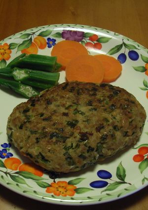大豆とニラのヘルシーなハンバーグ-レシピのメイン写真