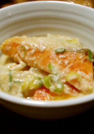鮭と野菜の酒粕煮込み-レシピのメイン写真