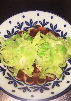 餅アレンジ＊キャベツボールのケチャップ味-レシピのメイン写真