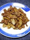 簡単！牛ごぼうのカレー花椒炒め