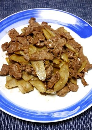 簡単！牛ごぼうのカレー花椒炒め-レシピのメイン写真