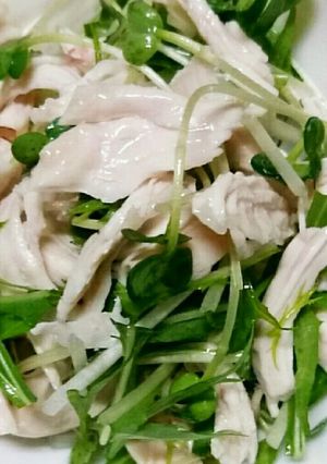 ☆えごま油で☆ささみ水菜のサラダ-レシピのメイン写真