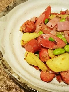 ウインナーとじゃがの粒マスタード炒め-レシピのメイン写真