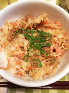 *もやしと豚ひき肉の炊き込み御飯*-レシピのメイン写真