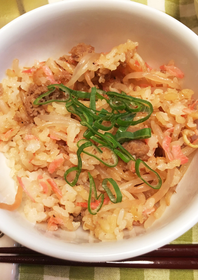 ＊もやしと豚ひき肉の炊き込み御飯＊-レシピのメイン写真
