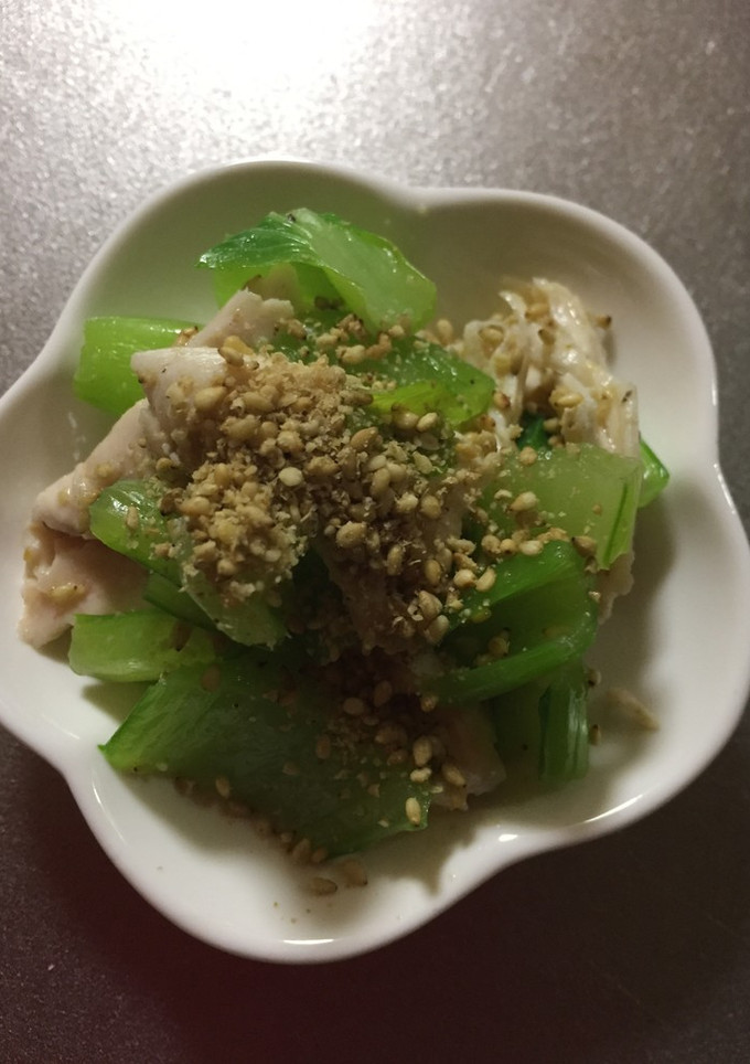 青梗菜と鶏ササミの梅昆布茶和え(^-^)-レシピのメイン写真