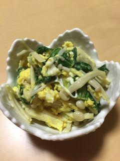えのきとたまごと青梗菜の和風炒め♫-レシピのメイン写真