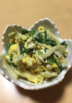 えのきとたまごと青梗菜の和風炒め♫-レシピのメイン写真