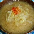 キャベツと玉ねぎの炒め味噌汁♡