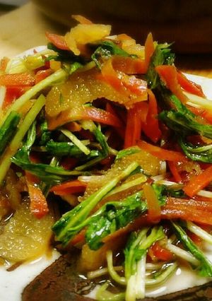 金時人参と水菜の炒め煮☆数の子リメイク-レシピのメイン写真