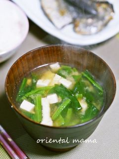 時短でできるほうれん草のお味噌汁-レシピのメイン写真