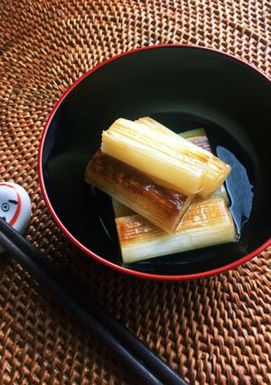 免疫アップ♪焼きねぎの京風浸し-レシピのメイン写真