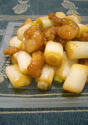 鶏皮とねぎの甘辛炒め-レシピのメイン写真