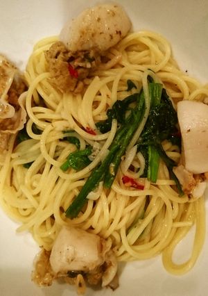 ホタテとセリの簡単パスタ-レシピのメイン写真