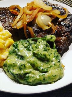 ステーキのお供、クリームスピナッチ-レシピのメイン写真