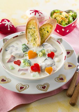 バレンタインのかきチャウダー-レシピのメイン写真