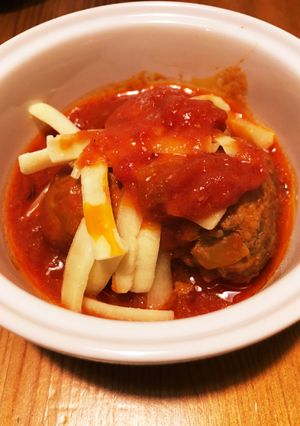 超簡単♪揚げないミートボールのトマト煮☆-レシピのメイン写真