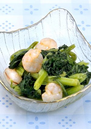 ☆春菊とエビのタイ風サラダ☆-レシピのメイン写真