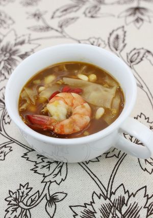 薬膳・白きくらげと蒸し豆のカレースープ-レシピのメイン写真