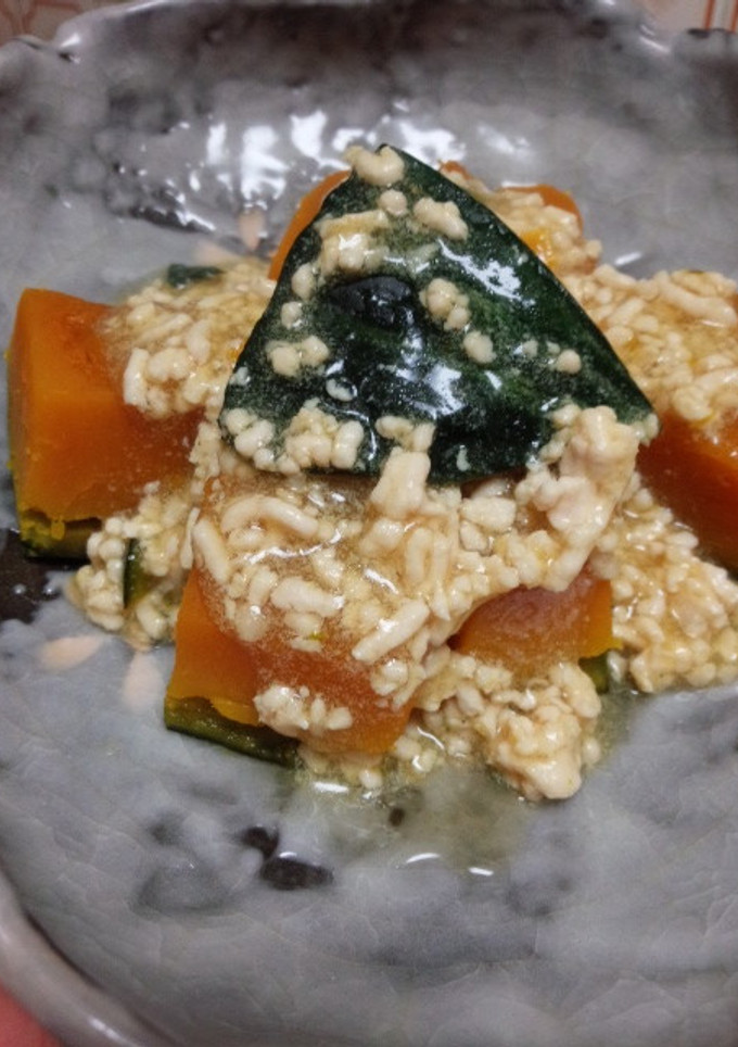 鶏そぼろかぼちゃ-レシピのメイン写真