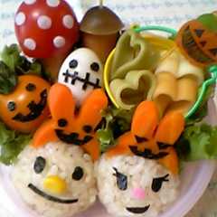 ハロウィン(･×･)ウサギ(キャラ弁)-レシピのメイン写真