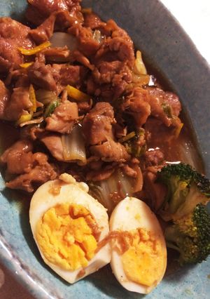 鶏もも肉の煮込み ゆずを添えて-レシピのメイン写真
