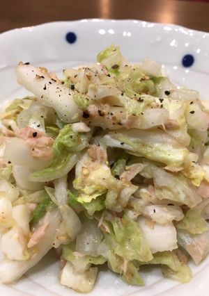 白菜とツナの黒胡椒和え-レシピのメイン写真