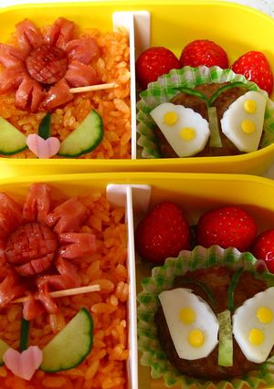 ウインナーのひまわり弁当×２-レシピのメイン写真