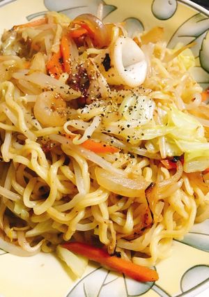ドレッシングで簡単♪海鮮塩焼きそば-レシピのメイン写真
