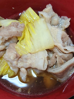 調味料はめんつゆだけ☆豚バラと白菜の旨煮-レシピのメイン写真