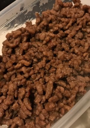 焼肉のタレで簡単そぼろ！二色丼にも！-レシピのメイン写真
