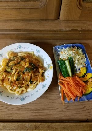 野菜嫌い克服に！トマトクリームうどん♪-レシピのメイン写真