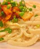 5分で！簡単！明太キムチクリームうどん