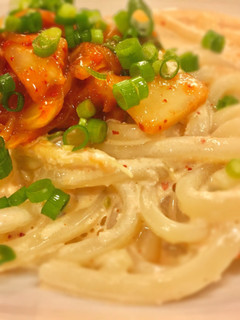 5分で!簡単!明太キムチクリームうどん-レシピのメイン写真