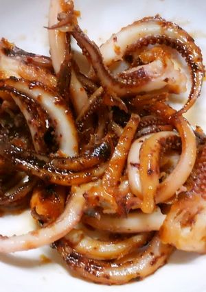 簡単♪おつまみ！イカげそのみりん醤油焼き-レシピのメイン写真