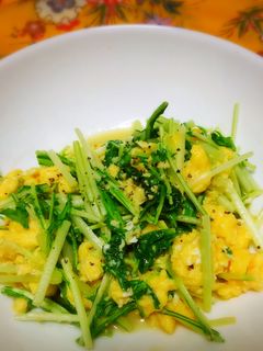 水菜と卵のピリ辛炒め-レシピのメイン写真